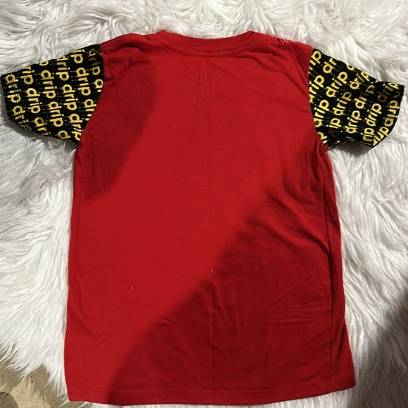 Fresh Laundry Boys Graphic T-Shirt Red Yellow Drip Bear Crew Neck Tee Sz 5/6 - Picture 5 of 5